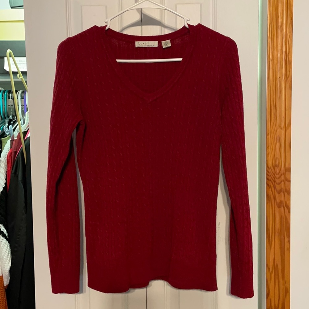 Red sweater worn 4 times